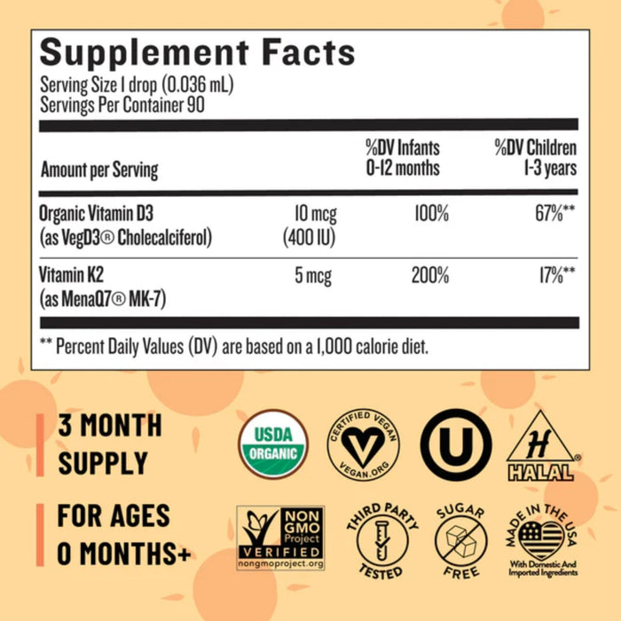 
    Suplemento de Vitamina Orgânico Infantil D3 & K2 Legendairy Milk - Legendairy Milk Babytunes
  