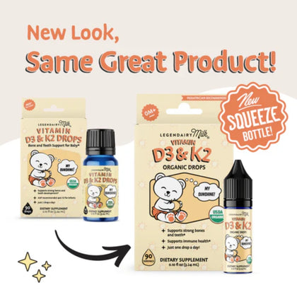 Suplemento de Vitamina Orgânico Infantil D3 & K2 Legendairy Milk - Legendairy Milk Babytunes