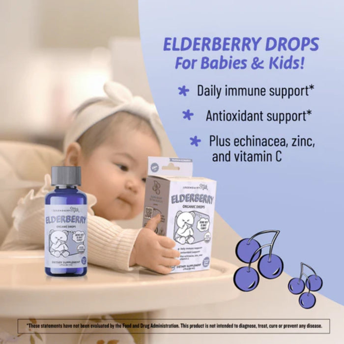 
    Suplemento de Vitamina Orgânico Infantil Legendairy Milk Gotas de Sabugueiro - Legendairy Milk Babytunes
  