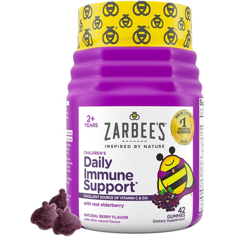 Suporte Para Imunidade Infantil Elderberry Zarbee's Com Sabor Natural de Frutas 42 Gomas