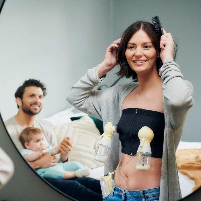 
    Sutiã Para Bomba Extratora de Leite Medela Dupla Preto - Medela Babytunes
  