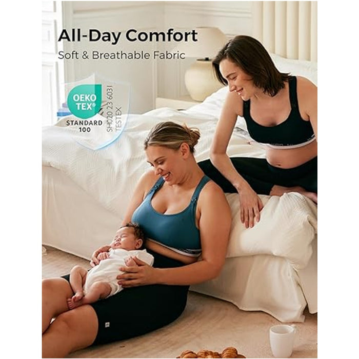 
    Sutiã de Amamentação Esportivo Momcozy Black - Momcozy Babytunes
  