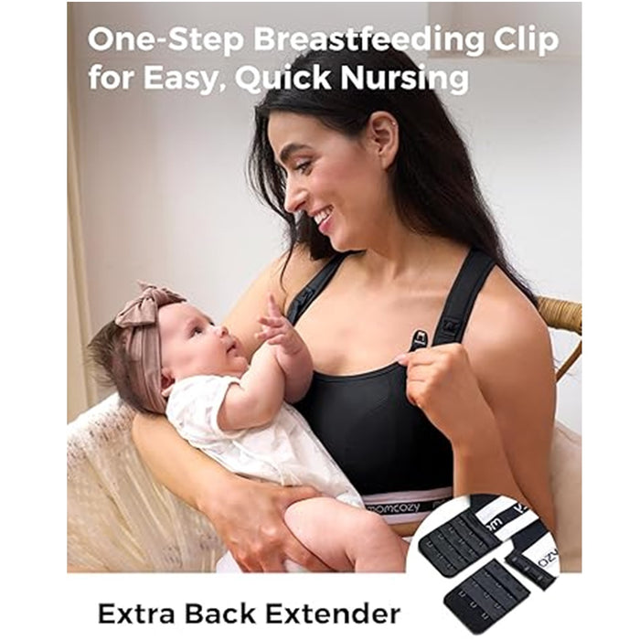 
    Sutiã de Amamentação Esportivo Momcozy Black - Momcozy Babytunes
  