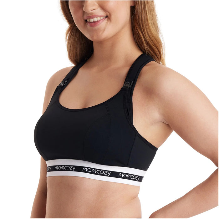 
    Sutiã de Amamentação Esportivo Momcozy Black - Momcozy Babytunes
  