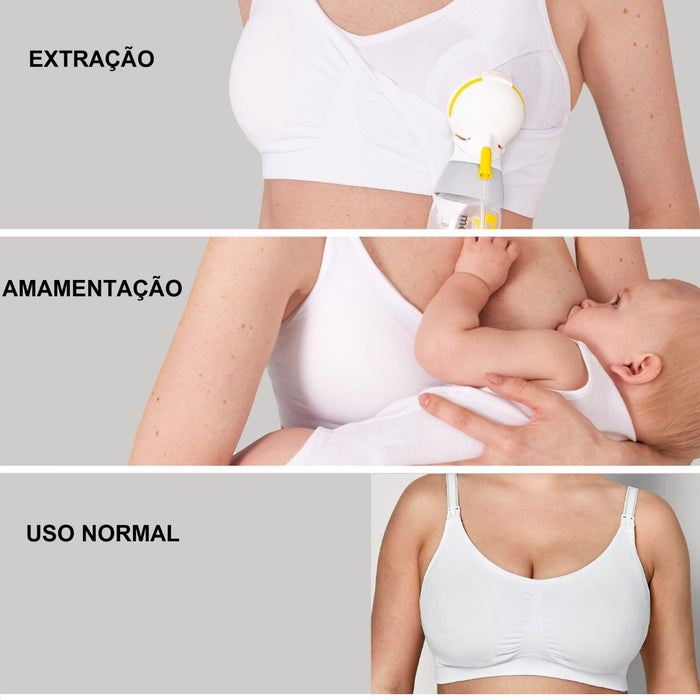 
    Sutiã de Amamentação e Extração Medela 3 em 1 Branco
  