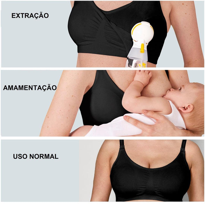 
    Sutiã de Amamentação e Extração Medela 3 em 1 Preto - Medela Babytunes
  