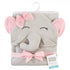 Toalha Infantil 3D Hudson Baby Elefantinha Cinza - Hudson Baby Babytunes