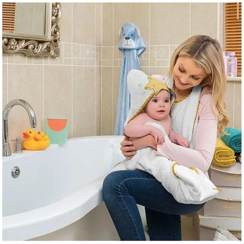 Toalha de Banho Para Bebês Avental em Bambu Estrela - Clevamama - Clevamama Babytunes