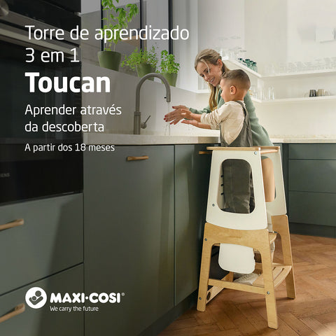 Torre de Aprendizado Maxi-Cosi Toucan 3 em 1 Natural Wood