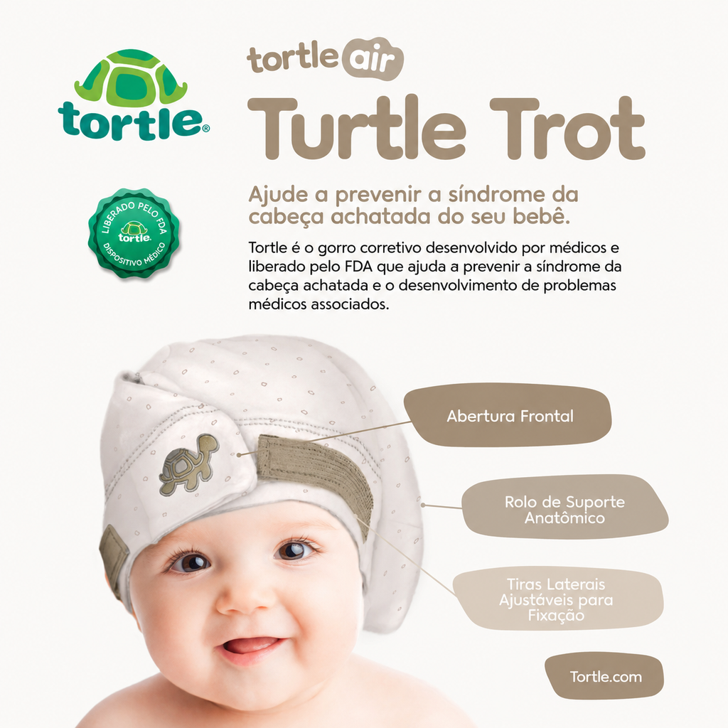 Touca Para Prevenção e Tratamento de Plagiocefalia Tortle