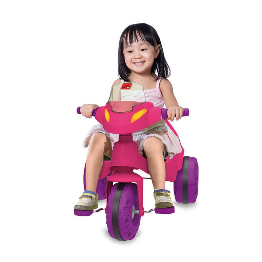 Triciclo Infantil De Passeio 2 Lugares Bandeirante Haste Direcionável Carro  De Passeio