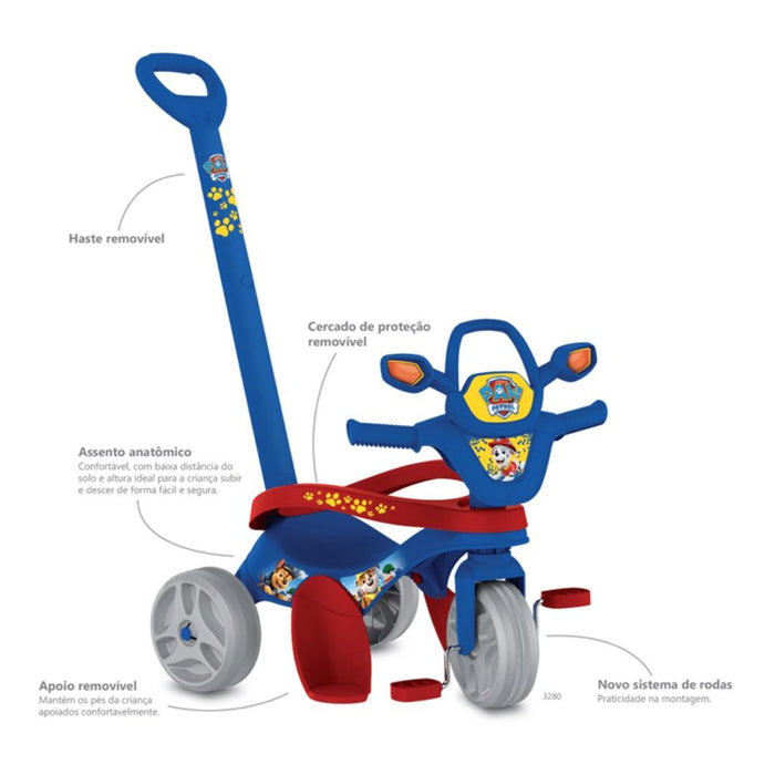 
    Triciclo Mototico Bandeirante Passeio e Pedal Patrulha Canina - Bandeirante Babytunes
  