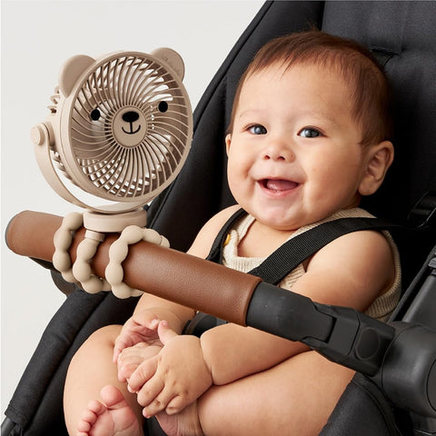 Ventilador Para Carrinho de Bebê Itzy Ritzy Breeze - 3 Velocidades Taupe