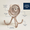 Ventilador Para Carrinho de Bebê Itzy Ritzy Breeze - 3 Velocidades Taupe