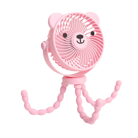 Ventilador Para Carrinho de Bebê Itzy Ritzy Breeze - 3 Velocidades Pink