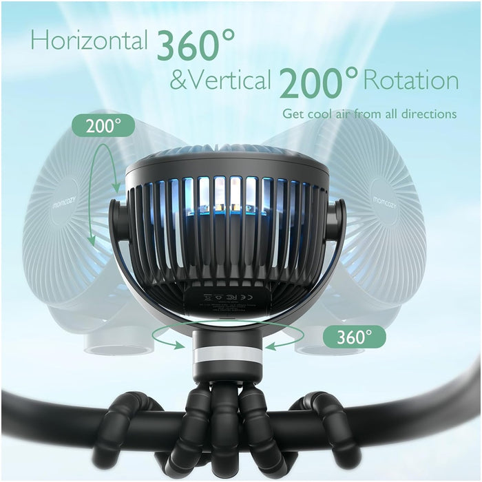 
    Ventilador Portátil Momcozy Para Carrinho de Bebê 8000mAh Black - Momcozy Babytunes
  