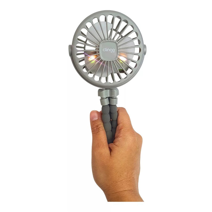 
    Ventilador Portátil Multiuso Para Bebê Clingo Cinza - Clingo Babytunes
  