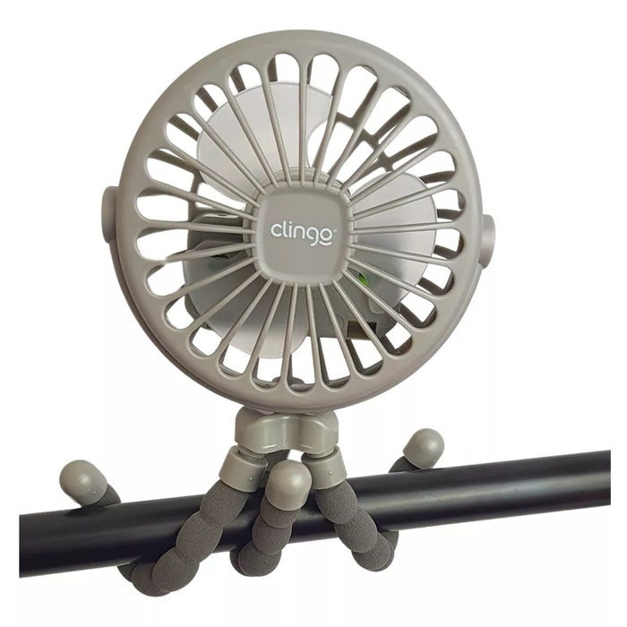 
    Ventilador Portátil Multiuso Para Bebê Clingo Cinza - Clingo Babytunes
  