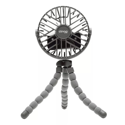 Ventilador Portátil Multiuso Para Bebê Clingo Cinza