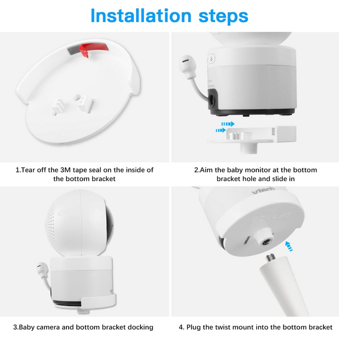
    Suporte Giratório Baby Monitor Mount Para Babá Eletrônica Vtech - vTech Babytunes
  