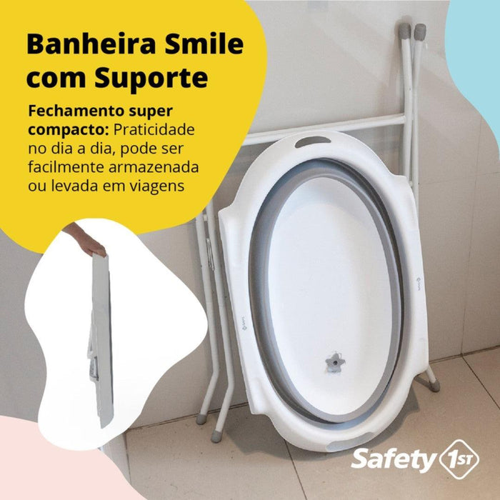 
    Banheira Smile 2 Em 1 Com Suporte Safety 1st Grey - Safety 1St Babytunes
  