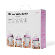 Kit de Mamadeira Comotomo - 7 Peças Rosa