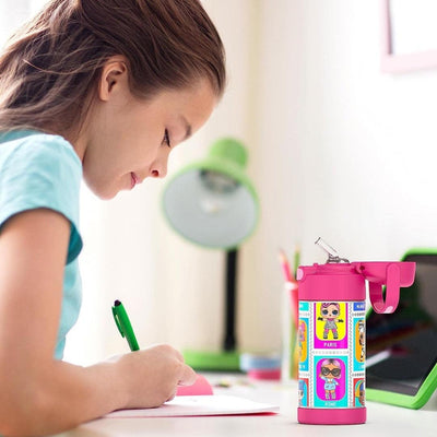Garrafa Térmica Infantil Thermos Foogo L.O.L Surprise Rosa 350ML - Adequado Para Crianças
