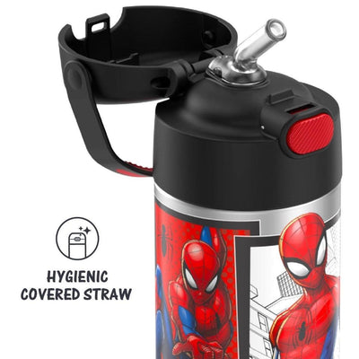 Garrafa Térmica Infantil Thermos Foogo Homem Aranha 350ML - Material Higiênico