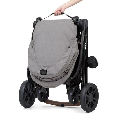 Carrinho De Bebê Joie Combo Versatrax E Cinza Pebble - Fechamento Fácil e Rápido