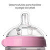 Kit Mamadeira Comotomo Rosa 250ML + Bico fluxo médio e Fluxo rápido