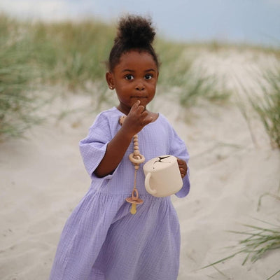 Porta Snack Infantil Mushie Ivory - Material Seguro