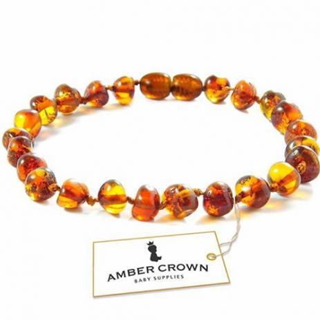 Pulseira de Âmbar Amber Crown Cor Mel - Amber Crown Babytunes