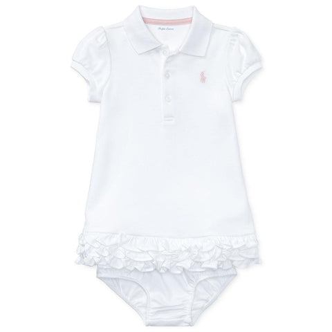 Vestido Polo Ralph Lauren Baby Delicate White - Polo Ralph Lauren Babytunes