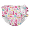 Fralda de Banho Infantil Reutilizável FPS50+ Iplay Animais Marinhos Pink - Iplay Babytunes