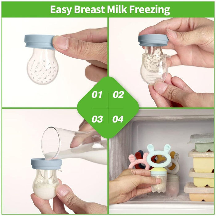 
    Alimentador Infantil de Silicone + Mordedor Haakaa Azul - Haakaa Babytunes
  