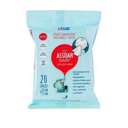Assoar Baby - Lenços Umedecidos Com Solução Salina Para Nariz e Rosto - LikLuc Babytunes