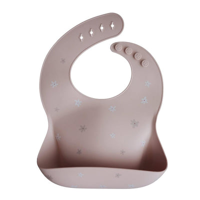 Babador De Silicone Infantil Mushie Daisy - Bolso Coletor