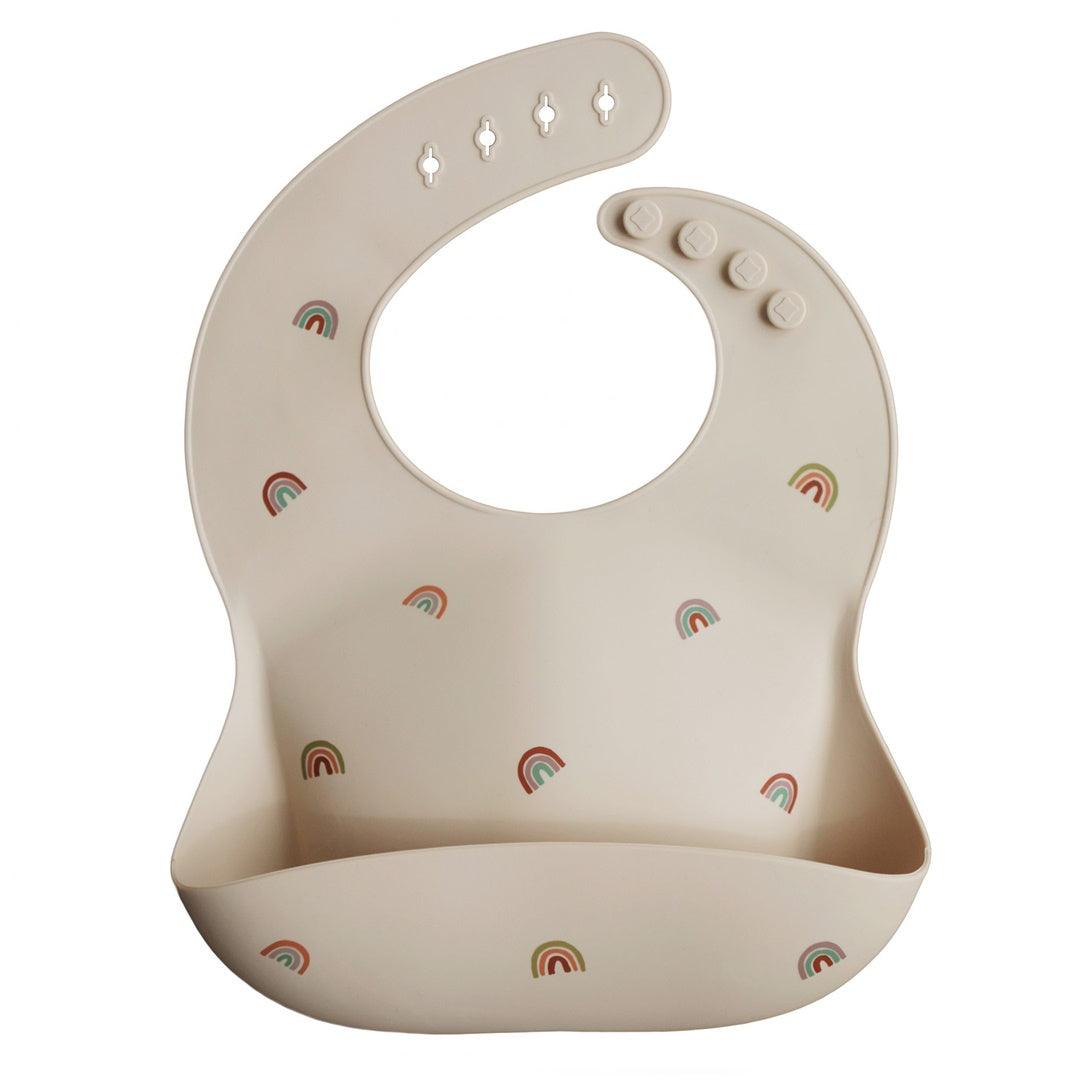 Babador de Silicone Infantil Mushie Rainbows