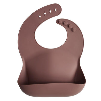 Babador De Silicone Infantil Mushie Woodchuck - Bolso Coletor