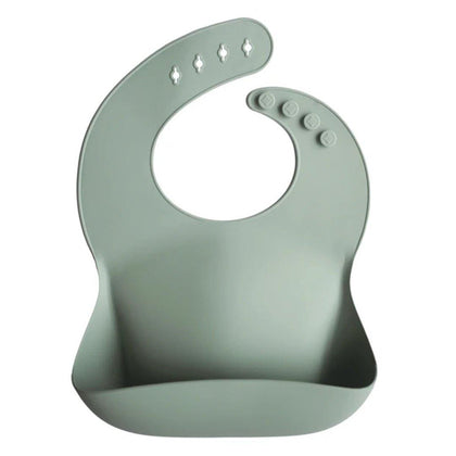 Babador De Silicone Infantil Mushie Cambridge Blue - Mushie Babytunes