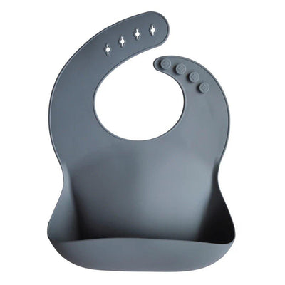Babador De Silicone Infantil Mushie Tradewinds - Bolso Coletor