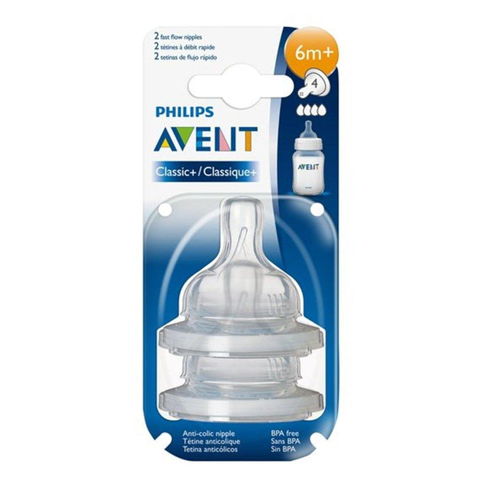 
    Bico De Mamadeira Avent Classic Fluxo Rápido 6M+ - Philips Avent Babytunes
  