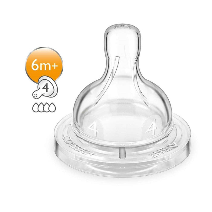 
    Bico De Mamadeira Avent Classic Fluxo Rápido 6M+ - Philips Avent Babytunes
  