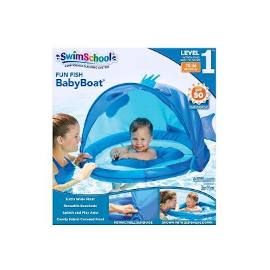 Boia Infantil Com Capota Swimschool FPS50+ Peixe Azul - Swimschool Babytunes