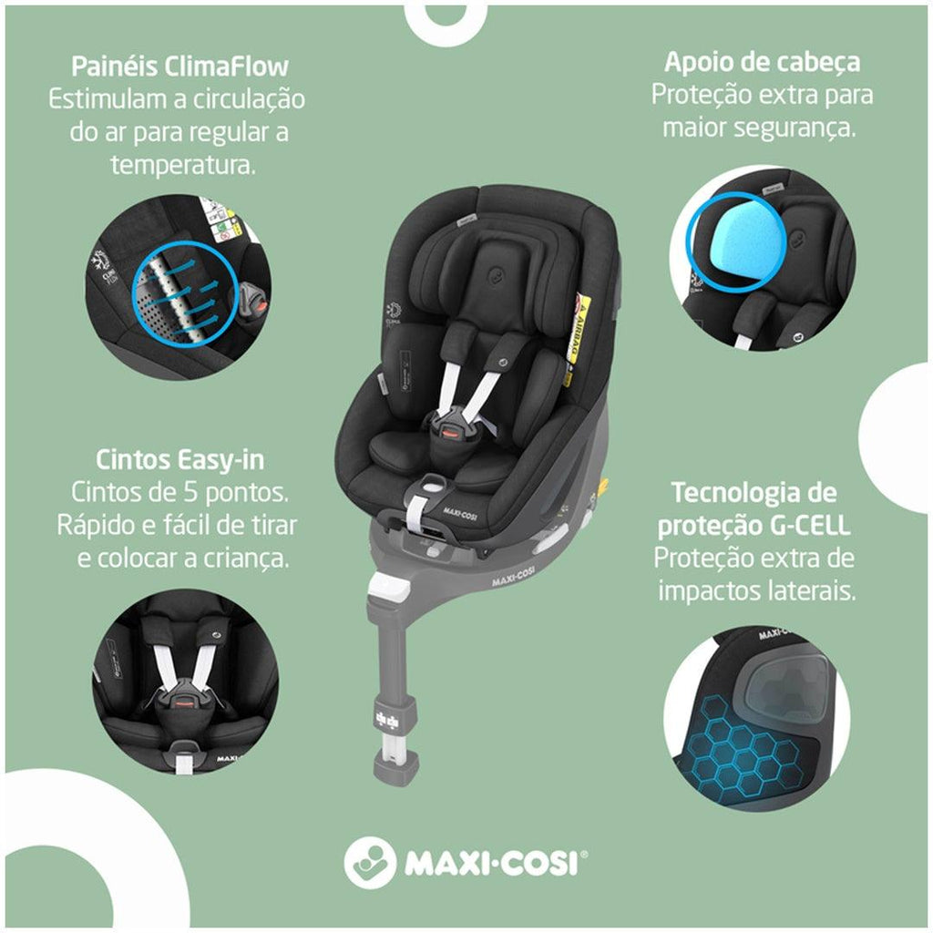 Cadeirinha De Bebê Para Carro Maxi-Cosi Pearl 360° Authentic Black - Maxi-Cosi Babytunes