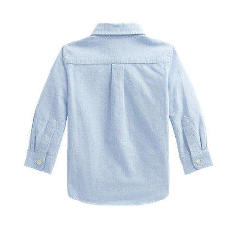 Camisa Polo Ralph Lauren Baby Infantil Oxford Azul Claro - Polo Ralph Lauren Babytunes