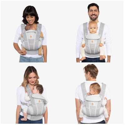 Canguru Infantil Ergobaby 4 Posições Omni Breeze Midnight Blue - Máximo Conforto de Uso