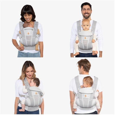 Canguru Infantil Ergobaby 4 Posições Omni Breeze - Ônix Preto - Máximo Conforto de Uso