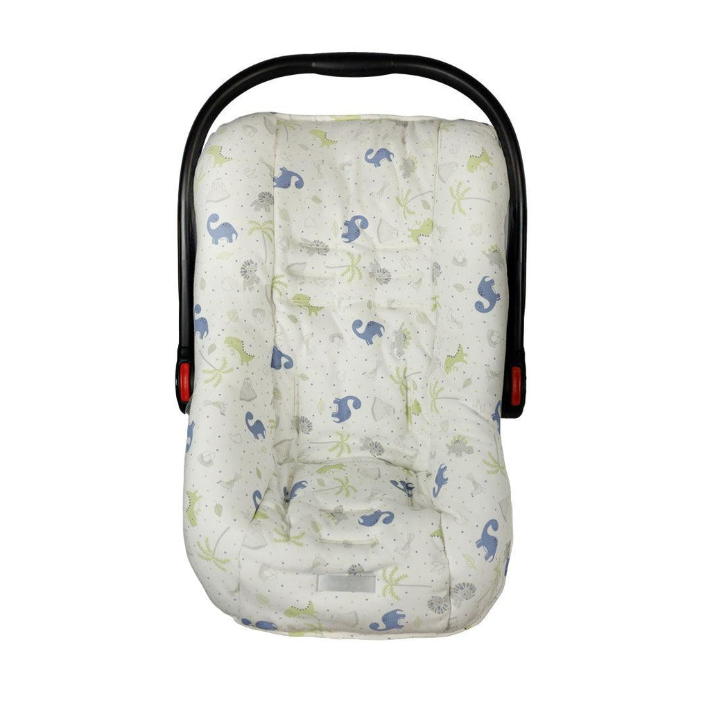Capa Protetora Para Bebê Conforto D'Bella For Baby Off White - Dino - D' Bella For Baby Babytunes