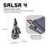 Carrinho de Bebê ABC Design - Salsa 4 Diamond Asphalt Trio - ABC Design Babytunes